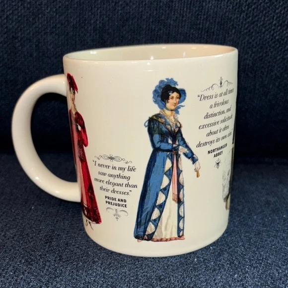 The Unemployed Philosophers Guild Jane Austen Regency Finery Heat-Changing Mug - Picture 1 of 8